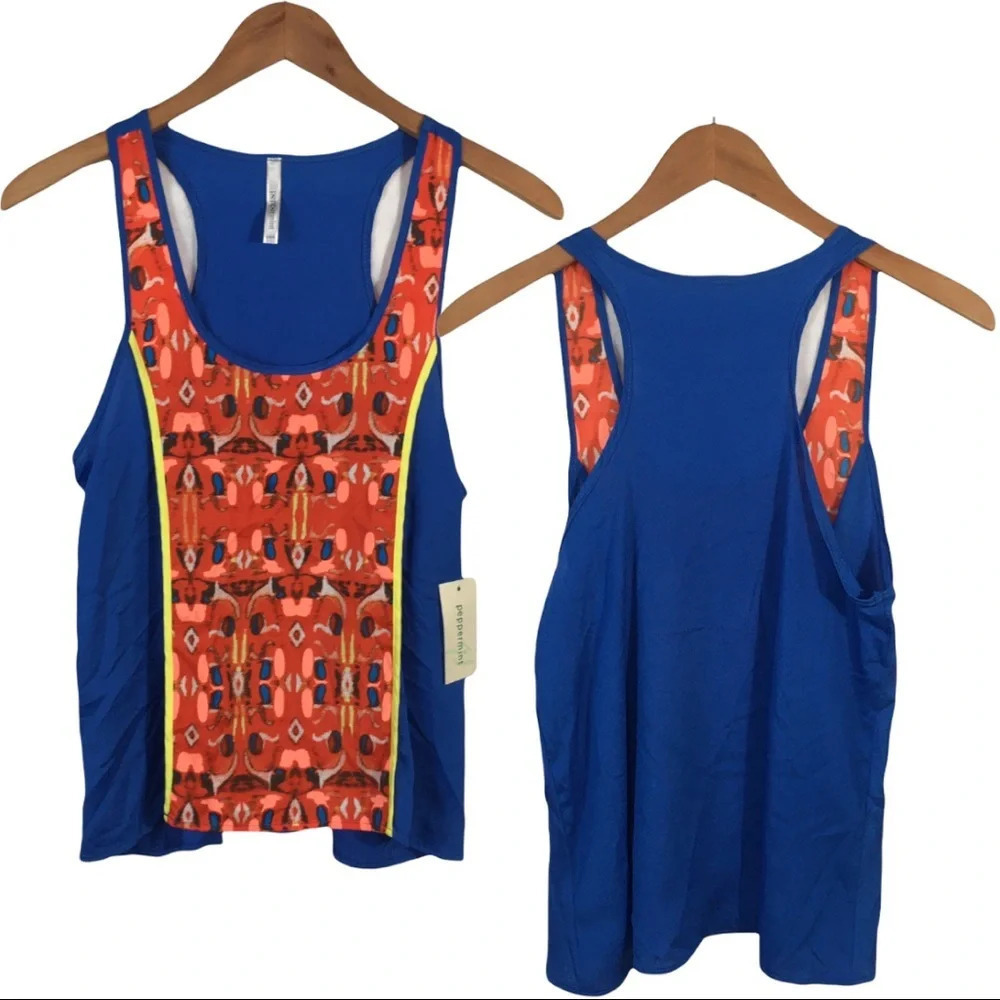 WS491 NWT Peppermint USA Tank Blouse Top S